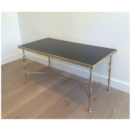 Couchtisch aus Silber und Glas, 1940