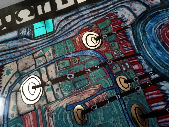 Image 1 of Friedensreich Hundertwasser 'Arche Noah' Originalplakat Grüner Janura 1988