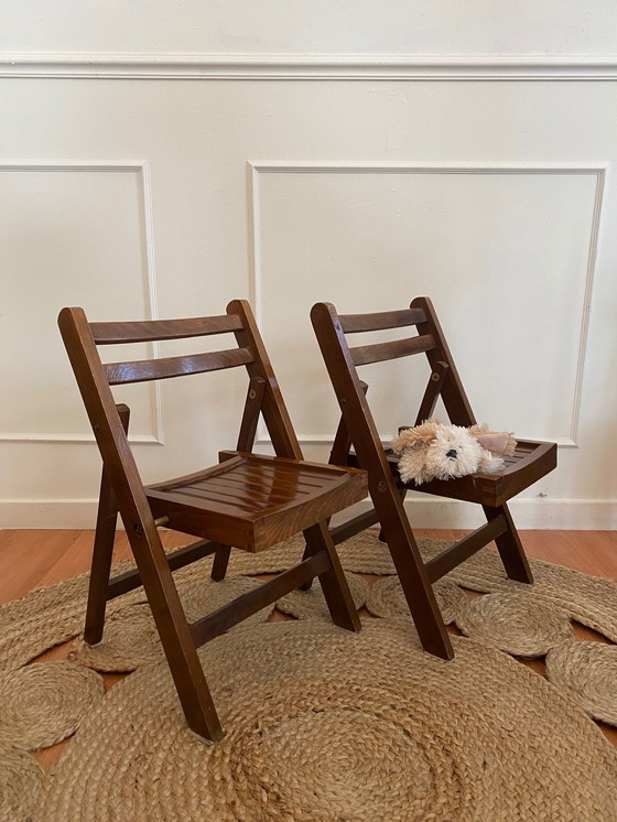 Image 1 of 2x Vintage Torck Kinderklappstühle