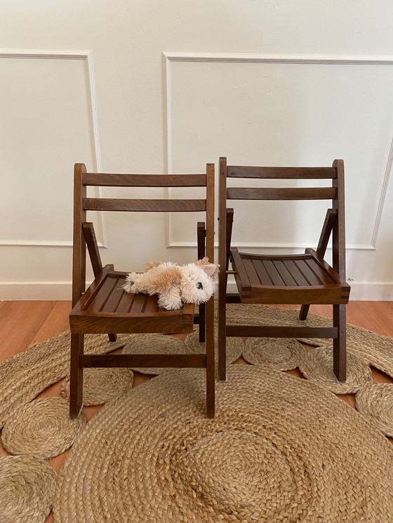 Image 1 of 2x Vintage Torck Kinderklappstühle