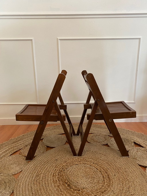 2x Vintage Torck Kinderklappstühle