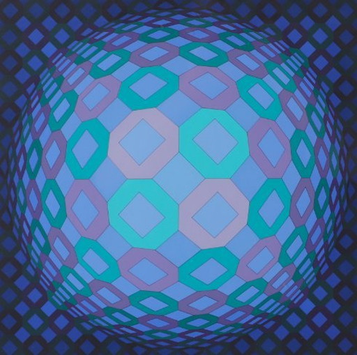 Signierte Lithografie von Victor Vasarely