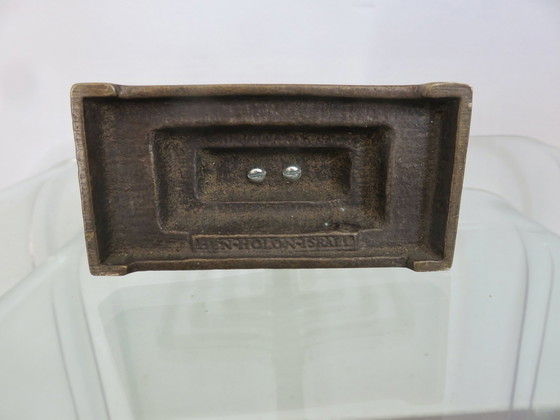 Image 1 of Kerzenhalter "Menorah Chanukka" 9 Kerzen, Aus Messing, 1960