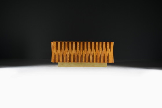 Image 1 of Atemberaubendes Vintage-Holz-Sideboard von L.A. Studi Italien