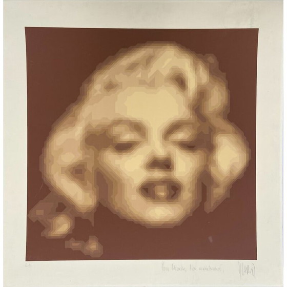 Image 1 of Vintage-Siebdruck Marilyn Monroe von Yvaral (Jean-Pierre Vasarely), 1970
