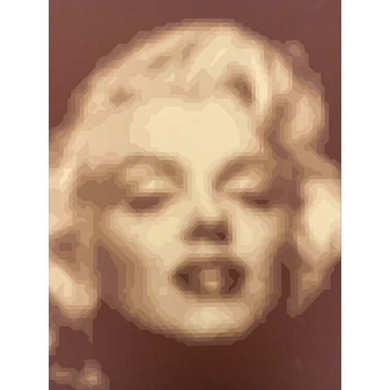 Image 1 of Vintage-Siebdruck Marilyn Monroe von Yvaral (Jean-Pierre Vasarely), 1970