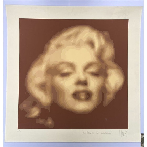 Image 1 of Vintage-Siebdruck Marilyn Monroe von Yvaral (Jean-Pierre Vasarely), 1970