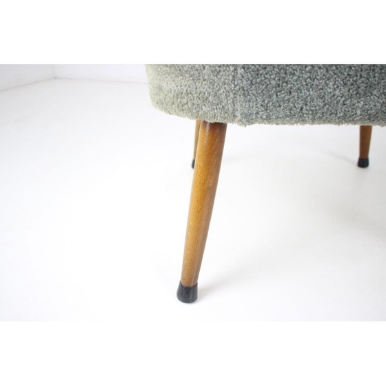 Image 1 of Mid Century Holz und Stoff Damensessel, Tschechoslowakei 1960er Jahre