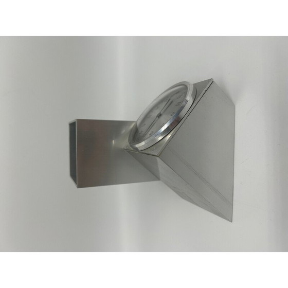 Image 1 of Vintage Bleistifthalter aus gebürstetem Metall und Holz, 1970