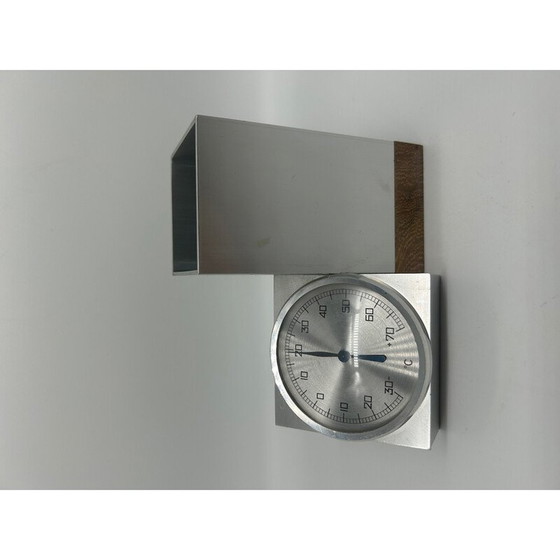 Image 1 of Vintage Bleistifthalter aus gebürstetem Metall und Holz, 1970