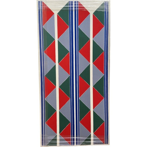 Vintage-Siebdruck auf Leinwand Modelle "Harlekin" von Sonia Delaunay, 1983