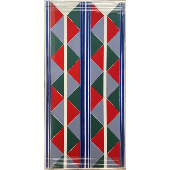 Image 1 of Vintage-Siebdruck auf Leinwand Modelle "Harlekin" von Sonia Delaunay, 1983