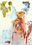 Salvator Dali - Blumen litho