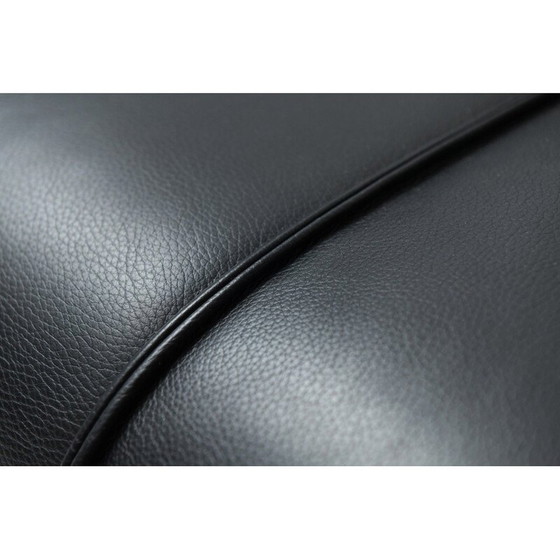 Image 1 of Vintage "Le bambole" Sofa in schwarzem Leder von Mario Bellini für B and B, Italien 1970