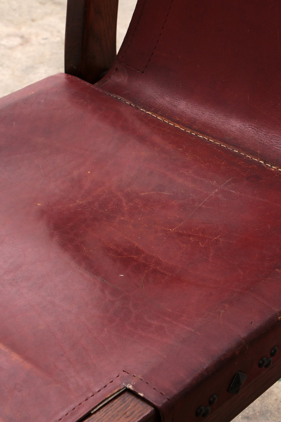 Image 1 of Spanischer Stuhl: Rustikales Design mit Sattelleder 4er Set