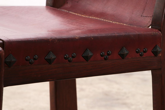 Image 1 of Spanischer Stuhl: Rustikales Design mit Sattelleder 4er Set