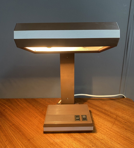 Image 1 of Braune Schreibtischlampe 1970S von Polamp