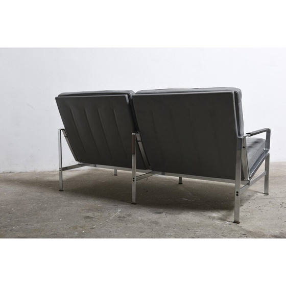 Image 1 of Vintage FK 6720 schwarzes Ledersofa, Fabricius und Kastholm für Kill International - 1960s