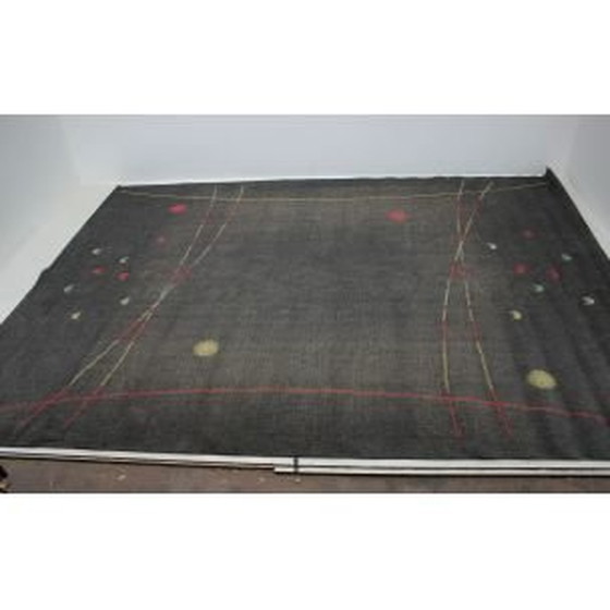 Image 1 of Grauer gemusterter Vintage-Teppich, Tschechoslowakei 1960