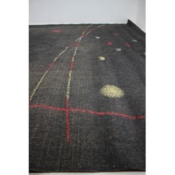 Image 1 of Grauer gemusterter Vintage-Teppich, Tschechoslowakei 1960