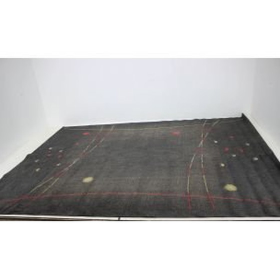 Image 1 of Grauer gemusterter Vintage-Teppich, Tschechoslowakei 1960