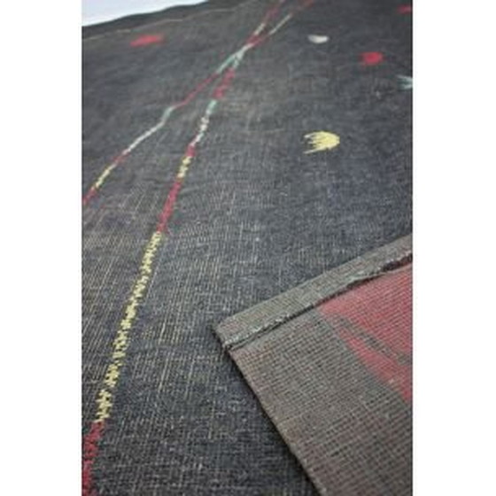 Image 1 of Grauer gemusterter Vintage-Teppich, Tschechoslowakei 1960