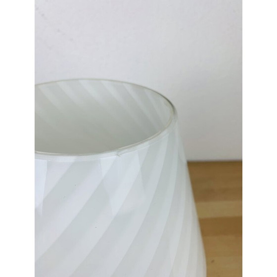 Image 1 of Champignonlampe aus weißem Muranoglas, 1970