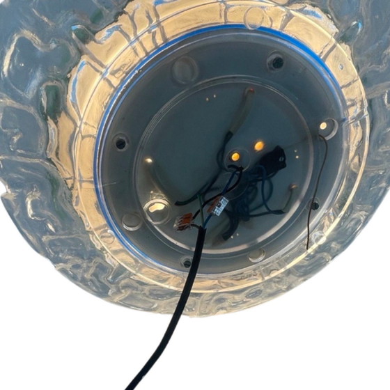 Image 1 of Egon Hillebrand - Spiegel im Weltraumdesign mit Hintergrundbeleuchtung - Großes Modell in sehr gutem Zustand - Gepresstes Glas