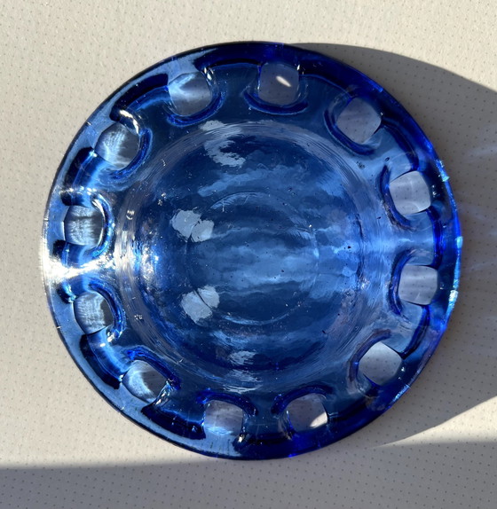 Image 1 of Vintage Schale aus kobaltblauem Glas
