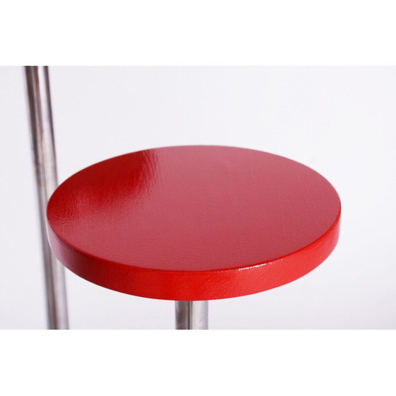 Image 1 of Blumenhalter aus Holz und Chrom von Robert Slezak, Tschechoslowakei 1930