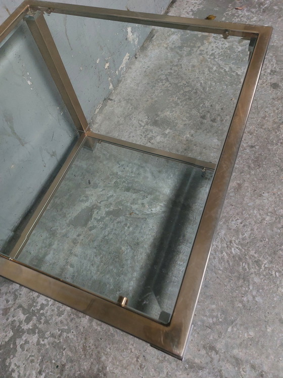 Image 1 of Goldener Hollywood Regency Couchtisch von Linea Bellini