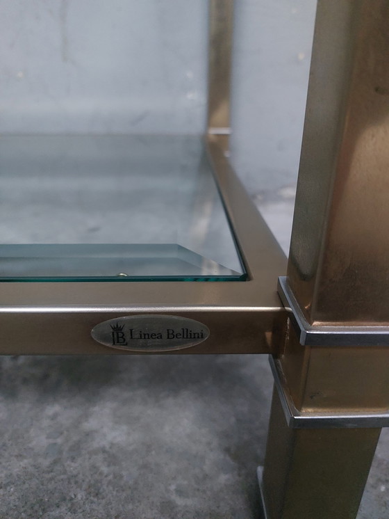 Image 1 of Goldener Hollywood Regency Couchtisch von Linea Bellini