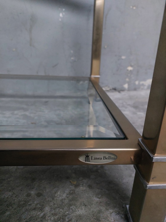 Image 1 of Goldener Hollywood Regency Couchtisch von Linea Bellini