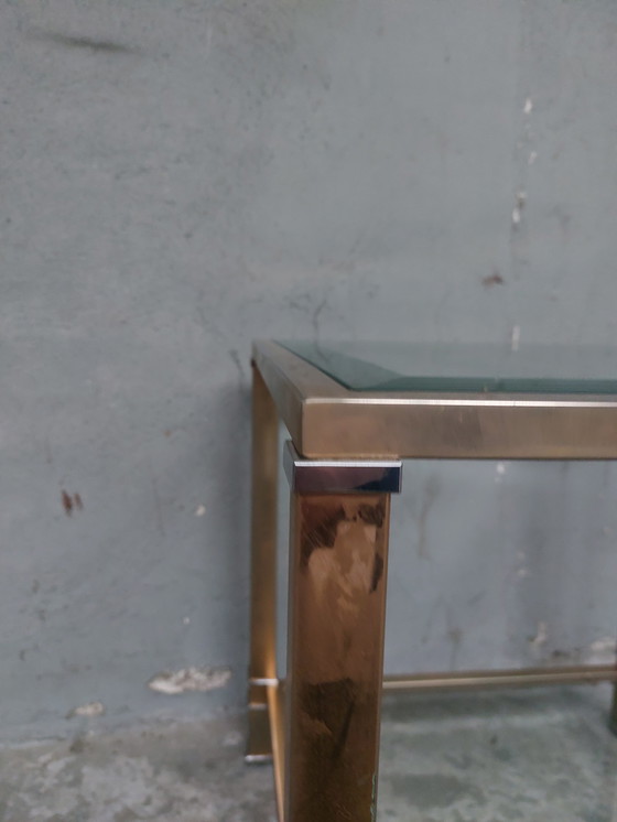 Image 1 of Goldener Hollywood Regency Couchtisch von Linea Bellini