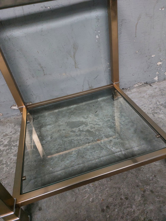 Image 1 of Goldener Hollywood Regency Couchtisch von Linea Bellini