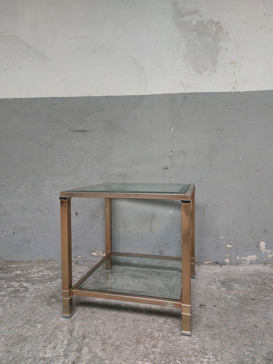 Image 1 of Goldener Hollywood Regency Couchtisch von Linea Bellini