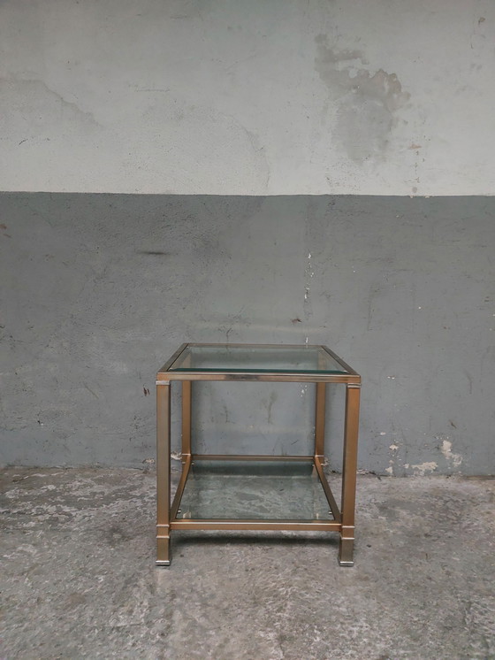 Image 1 of Goldener Hollywood Regency Couchtisch von Linea Bellini