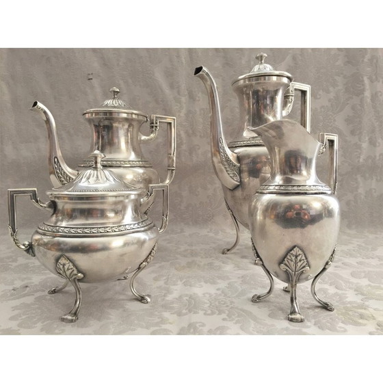 Image 1 of Vintage versilbertes Teeservice, Deutschland 1910