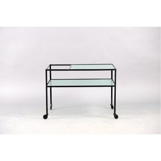 Image 1 of Servierwagen aus Glas und Metall von Herbert Hirche für Christian Holzäpfel KG, 1960