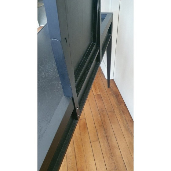 Image 1 of Vintage Schminktisch aus schwarzer Esche mit Schubladen, 1980