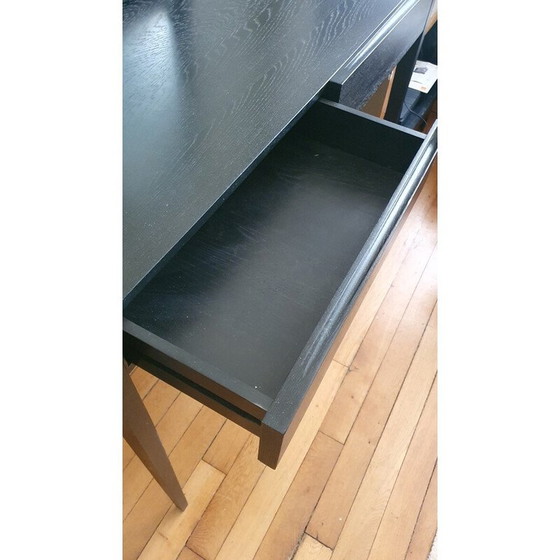 Image 1 of Vintage Schminktisch aus schwarzer Esche mit Schubladen, 1980