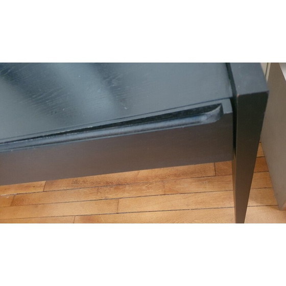 Image 1 of Vintage Schminktisch aus schwarzer Esche mit Schubladen, 1980