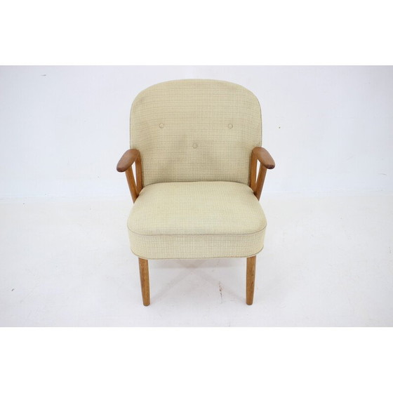 Image 1 of Vintage Chresten Findahl Brodersen Sessel aus Eichenholz, Dänemark 1950er Jahre