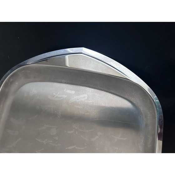 Image 1 of Vintage Cosmos Edelstahltablett für Guy Degrenne, 1970