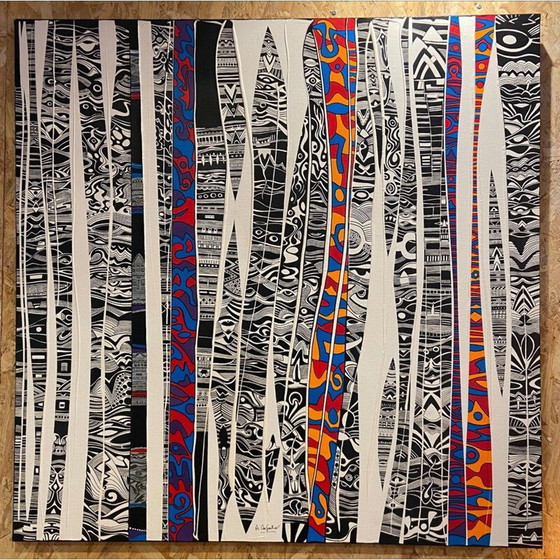 Image 1 of Acryl auf alter Leinwand "HypNos-02 H" von Alain Carpentier