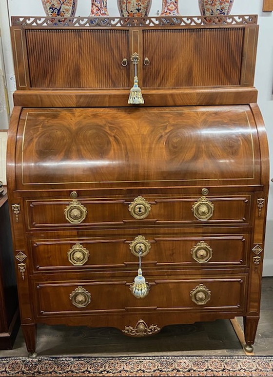 Image 1 of Biedermeier / Empire Zylinderschreibtisch