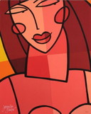 Jaqueline Schafer - Woman in Orange Siebdruck