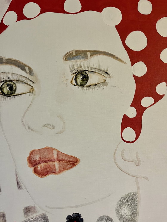 Image 1 of Nicola Rozemeijer - Porträts in gemischter Technik auf Leinen in Aluminiumrahmen.