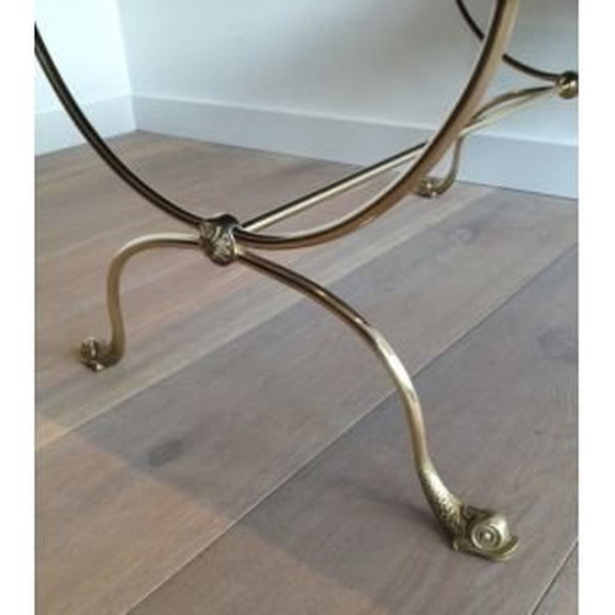 Image 1 of Vintage Couchtisch aus Messing von La Maison Jansen, 1940