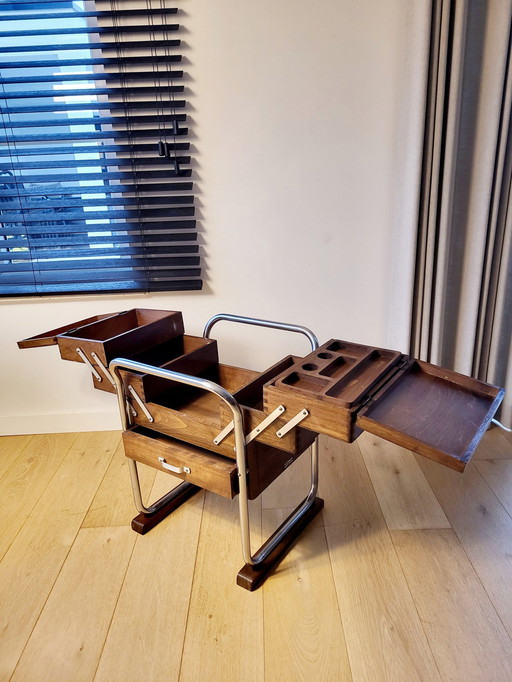 Aufbewahrungsbox oder Hobbykiste, Industriestil, Torck, Belgien, vermutlich 1960er Jahre